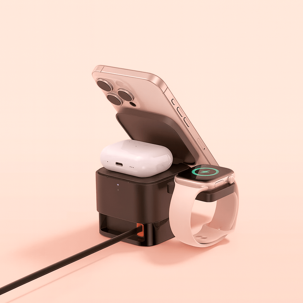 הפתרון האלגנטי לטעינה חכמה – מטען 3 ב - 1 לטעינה מהירה ומושלמת - NexoShop