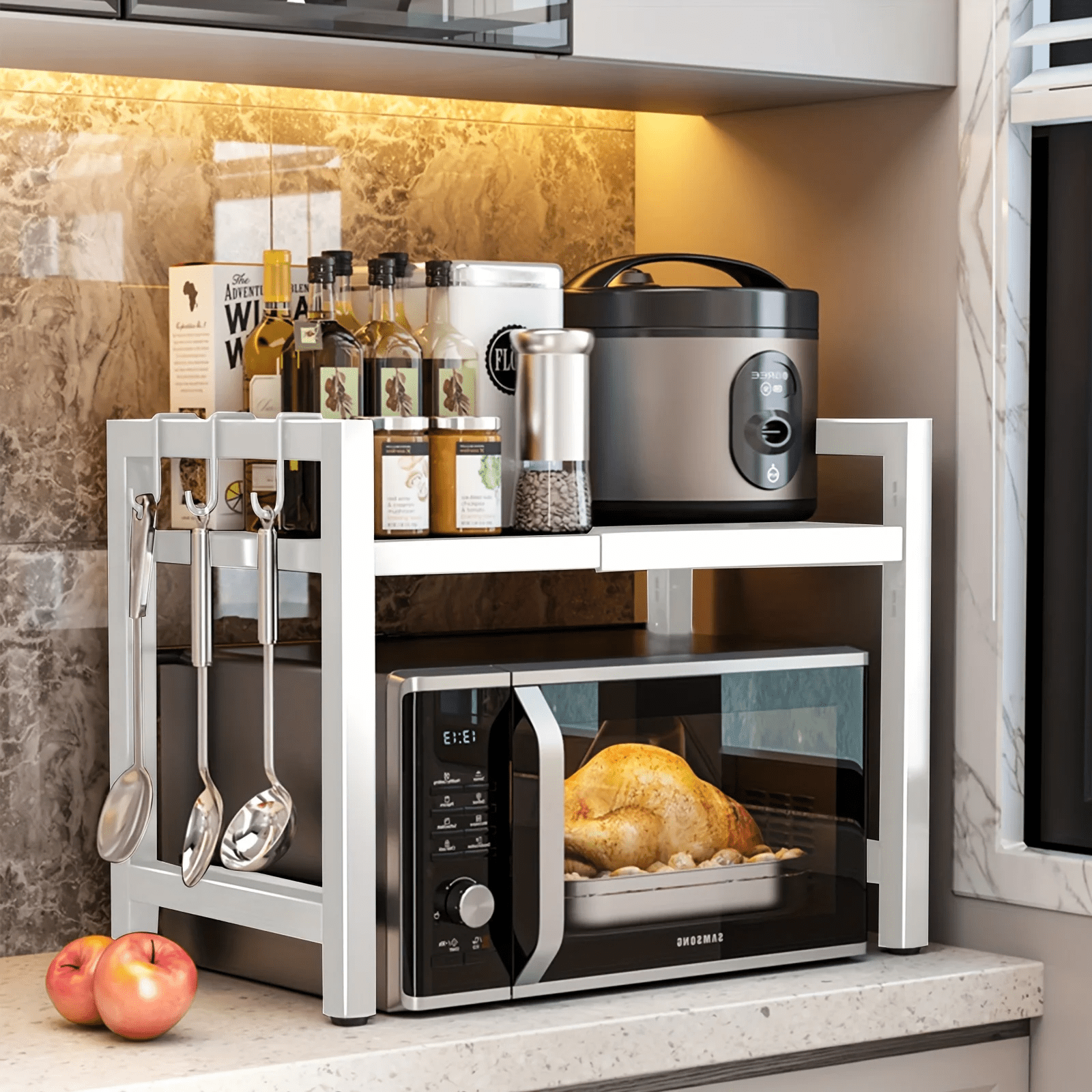 📦 מדף מיקרוגל מתכוונן למטבח – יותר סדר, יותר מקום עבודה - NexoShop