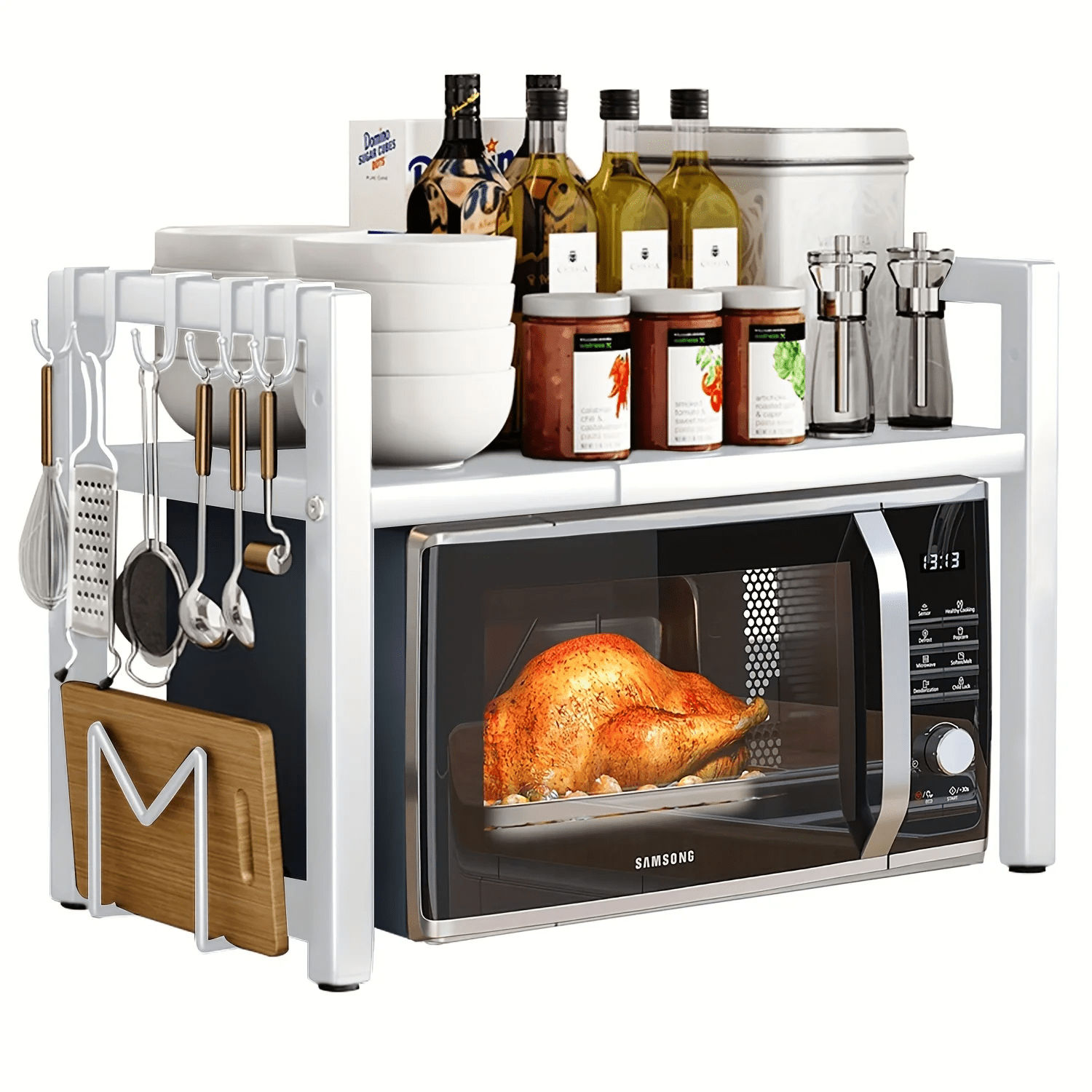 📦 מדף מיקרוגל מתכוונן למטבח – יותר סדר, יותר מקום עבודה - NexoShop