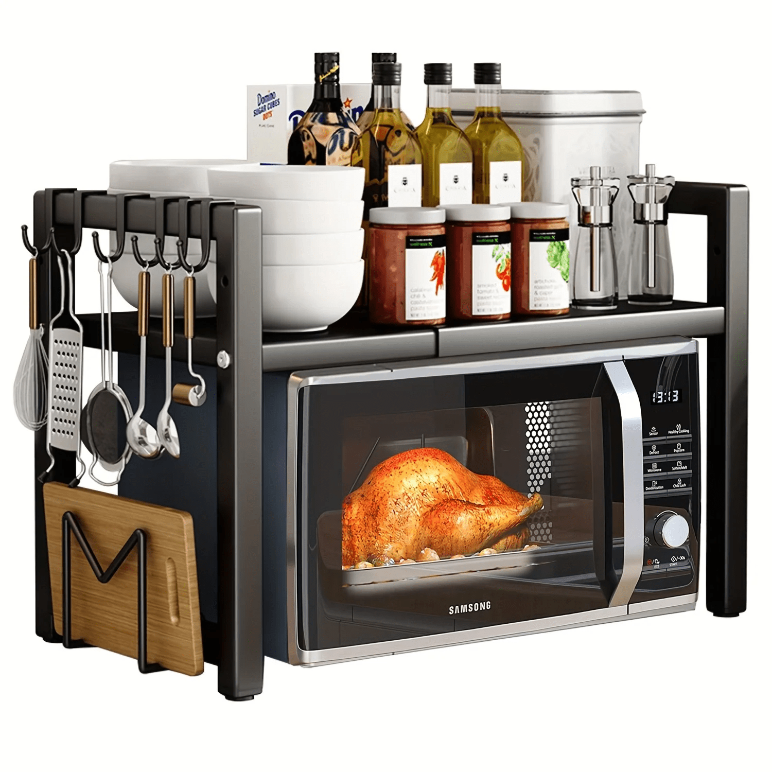 📦 מדף מיקרוגל מתכוונן למטבח – יותר סדר, יותר מקום עבודה - NexoShop