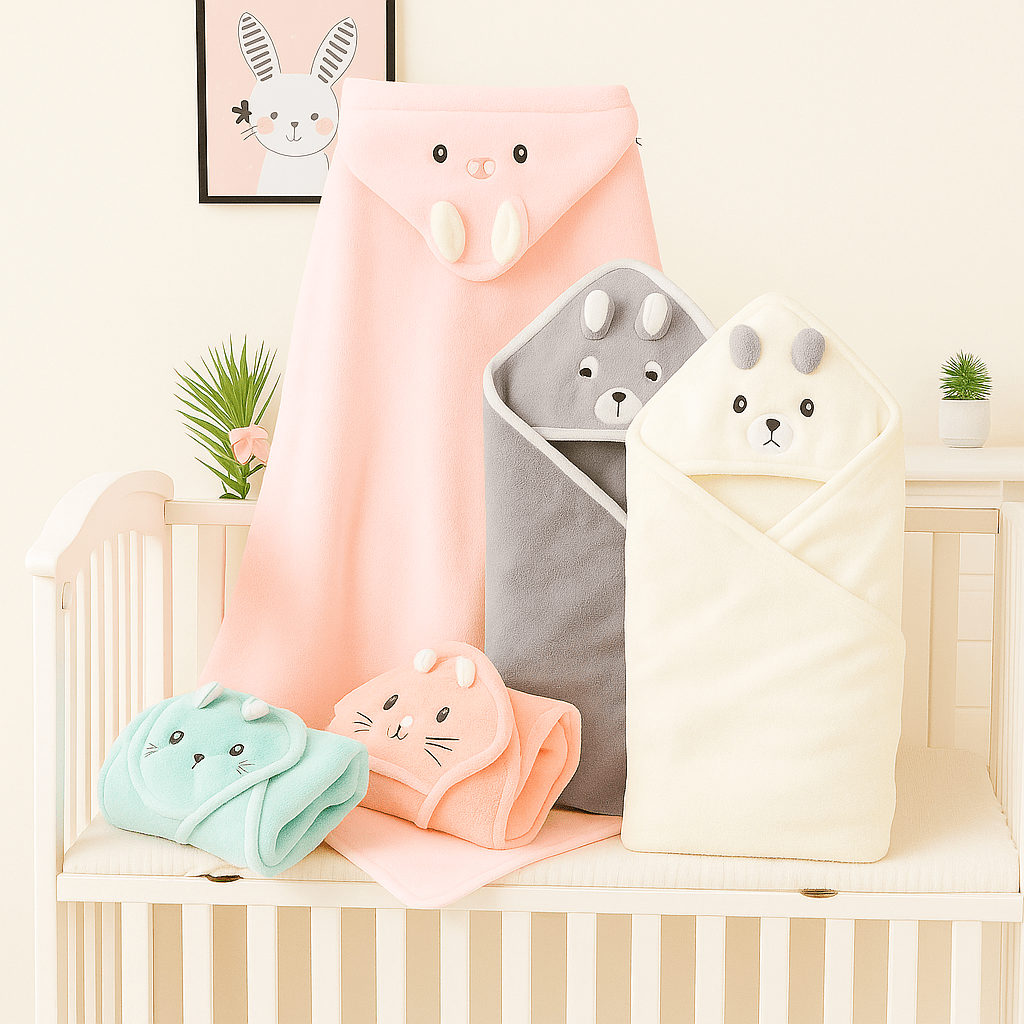 מגבת רחצה מחבקת לתינוקות - לשמירה על חום ונוחות - NexoShop