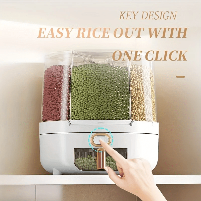 🥣 מיכל אחסון מזון מסתובב 360° – סדר, טריות וגישה נוחה - NexoShop